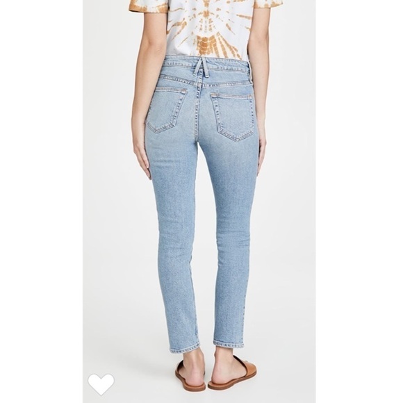 SLVRLAKE Lou Lou Mid-rise Slim-leg Jeans In Love Burns 29 - Picture 2 of 11